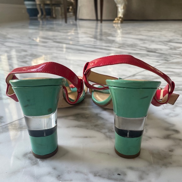 Kate Spade Patent Leather Open Toed Heels - Picture 3 of 7